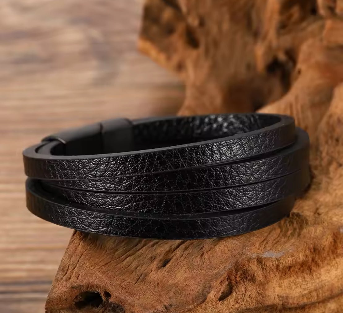 Pulseira Masculina Preta Turk - Universo Maschio