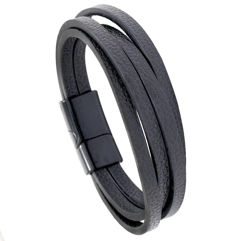 Pulseira Masculina Preta Turk - Universo Maschio