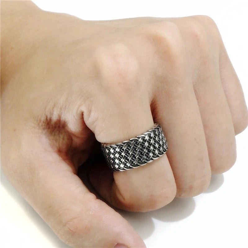 Anel Masculino 10mm Prata - Universo Maschio