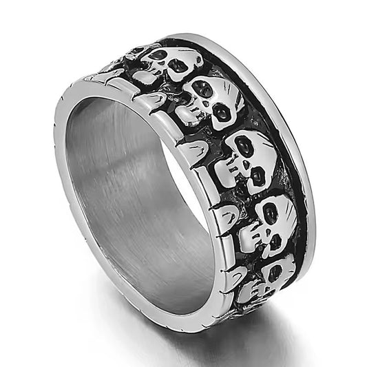 Anel Masculino Caveira 10mm - Universo Maschio