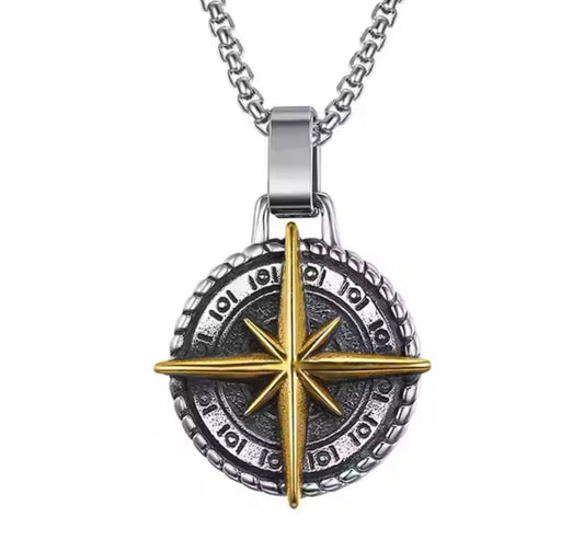 Cordão Masculino Bússola Viking - Universo Maschio