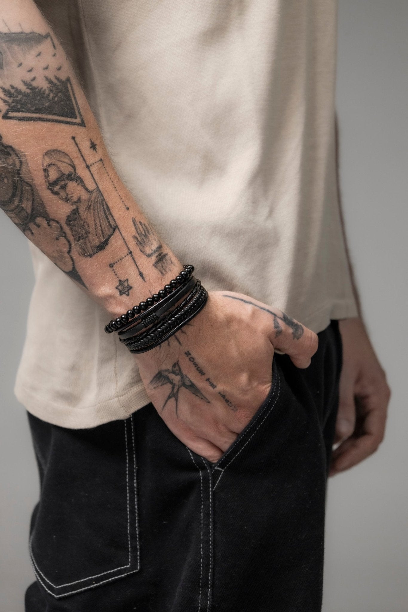 Kit de Pulseiras Masculinas Yohan - Universo Maschio