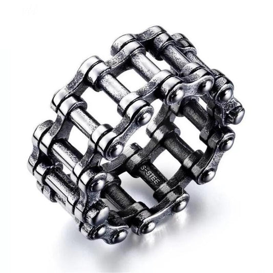 Anel Corrente 10mm em Aço - Universo Maschio