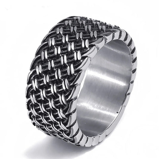 Anel Masculino 10mm Prata - Universo Maschio