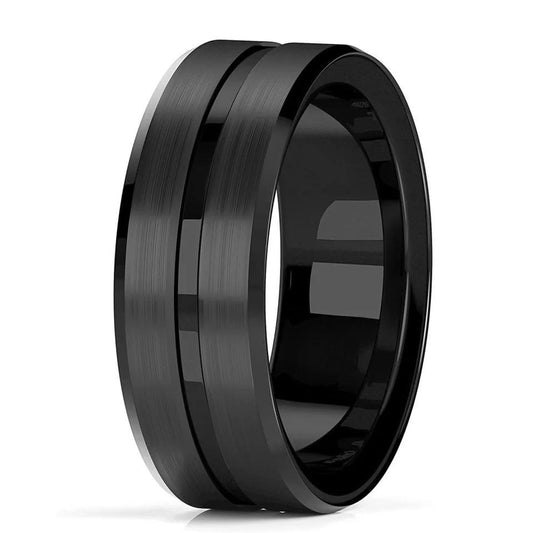 Anel Masculino Preto 8mm - Universo Maschio