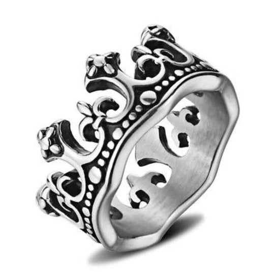 Anel Masculino Universo Maschio de Aço Coroa Cod. 08074 - Universo Maschio