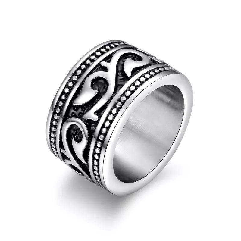 Anel Vintage 14mm de Aço Masculino - Universo Maschio