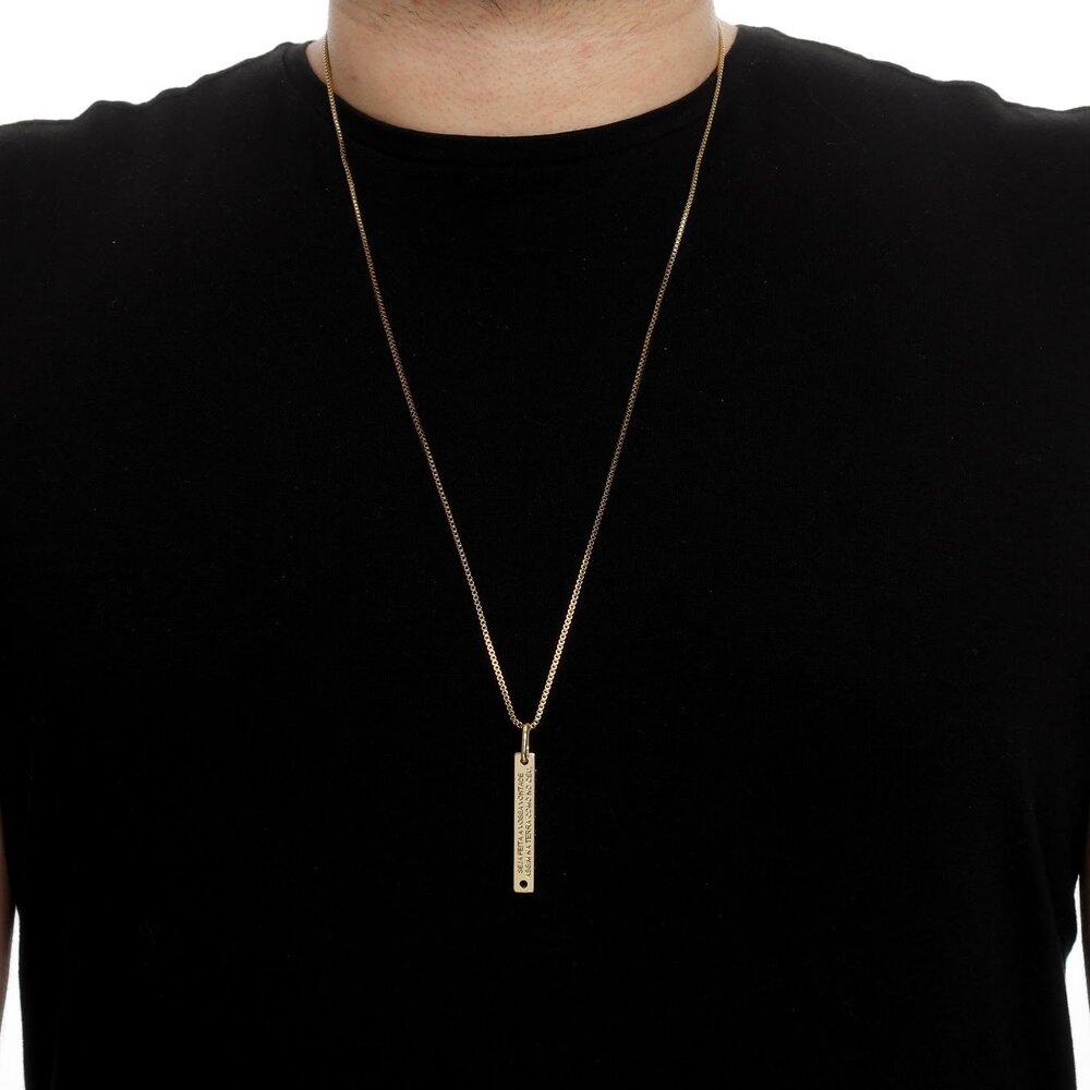 Cordão de Metal Pai Nosso Dourado. Cod. 05625 - Universo Maschio