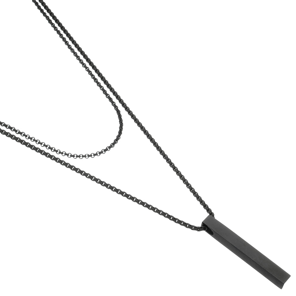 Cordão Masculino Duplo Black - Universo Maschio