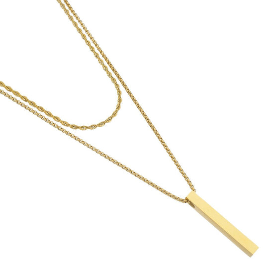 Cordão Masculino Duplo Gold - Universo Maschio