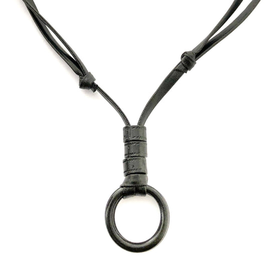 Cordão Masculino Universo Maschio de Couro Cod. 07182 - Universo Maschio