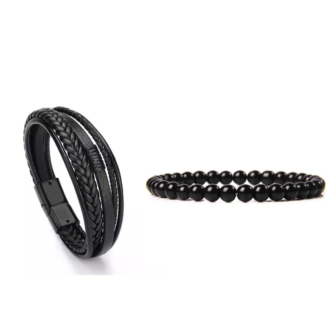 Kit de Pulseiras Masculinas Yohan - Universo Maschio