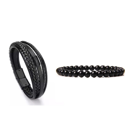 Kit de Pulseiras Masculinas Yohan - Universo Maschio