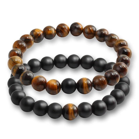 Kit de Pulseiras Pedra Olho de Tigre Universo Maschio Cod. 06413 - Universo Maschio