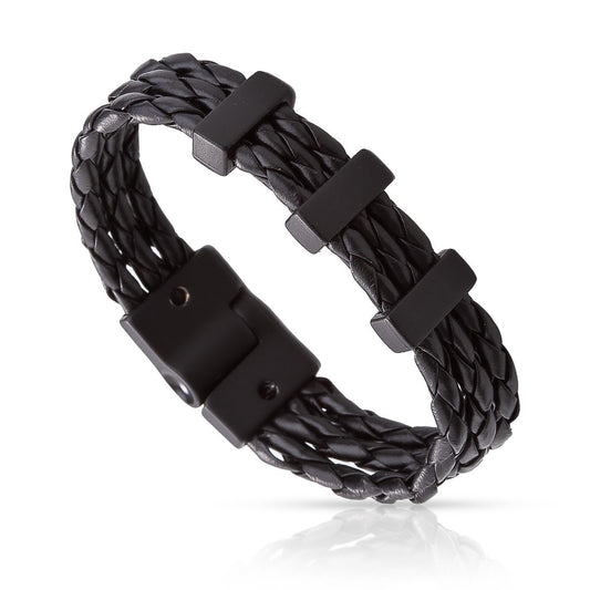 Pulseira Black Masculina Cod. 08171 - Universo Maschio