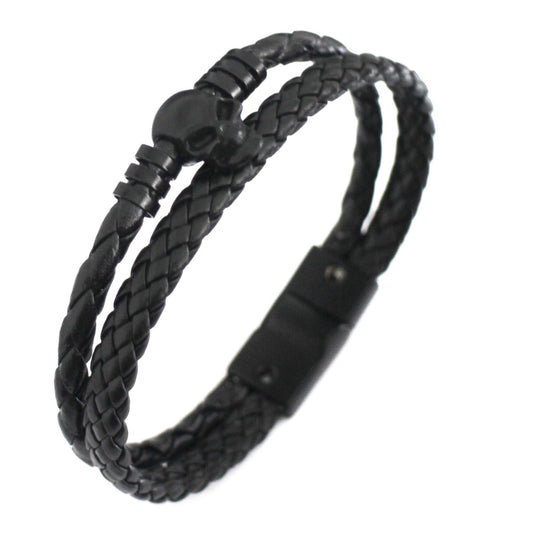 Pulseira de Couro Caveira Universo Maschio Cod. 07578 - Universo Maschio