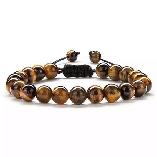 Pulseira de Pedra Olho de Tigre 8mm Universo Maschio Cod.07606 - Universo Maschio