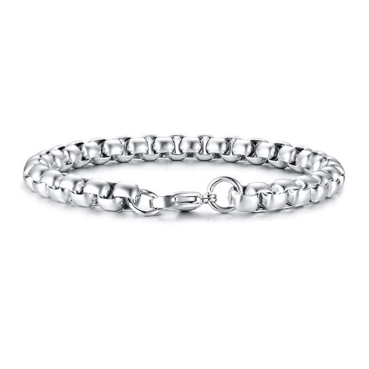 Pulseira Masculina Punk Prata - Universo Maschio