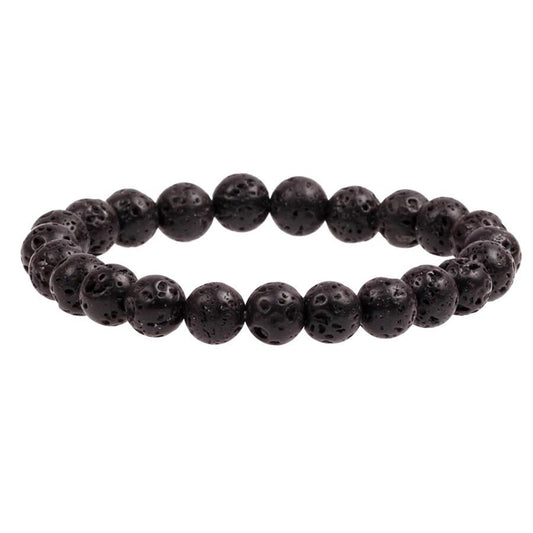 Pulseira Pedra Natural vulcânica 8mm Universo Maschio Cod. 06417 - Universo Maschio